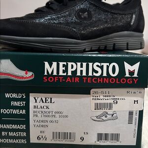 Mephisto Black Suede Women’s Sneakers